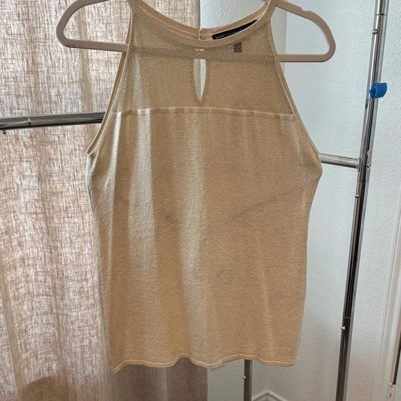 White House Black Market Gold Tank Top - Picture 1 of 5